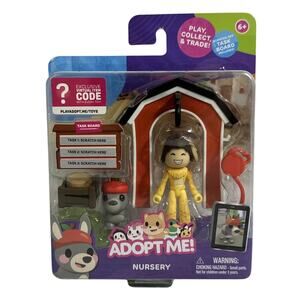 Adopt Me! Nursery Doug Donkey Figure Playset w Virtual Item Code and Task Board